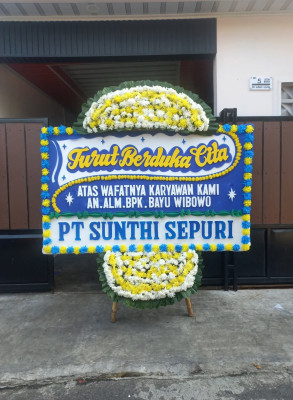 Papan Bunga Duka di Gunungbahagia